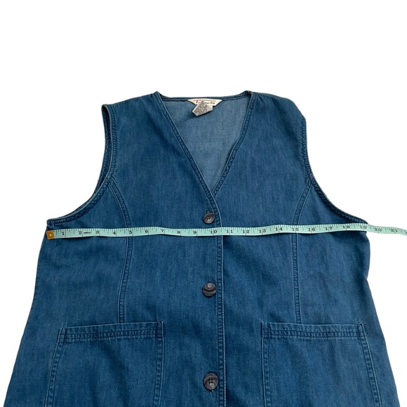 Talbots Denim Vintage Blue Women’s Vest Size Medium - Picture 10 of 13